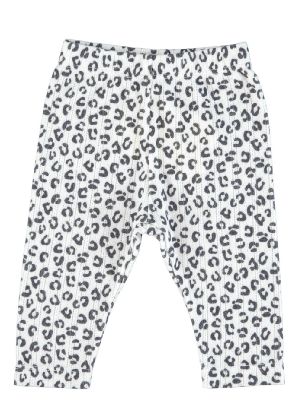 Piupiuchick Newborn Girls' Organic Ruffle Shirt/ Leggings Ecru Leopard Print - Picture 8 of 10